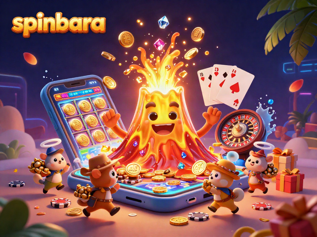 Play thrilling slot games at Spinbara Casino with an exciting eruption of treasure!